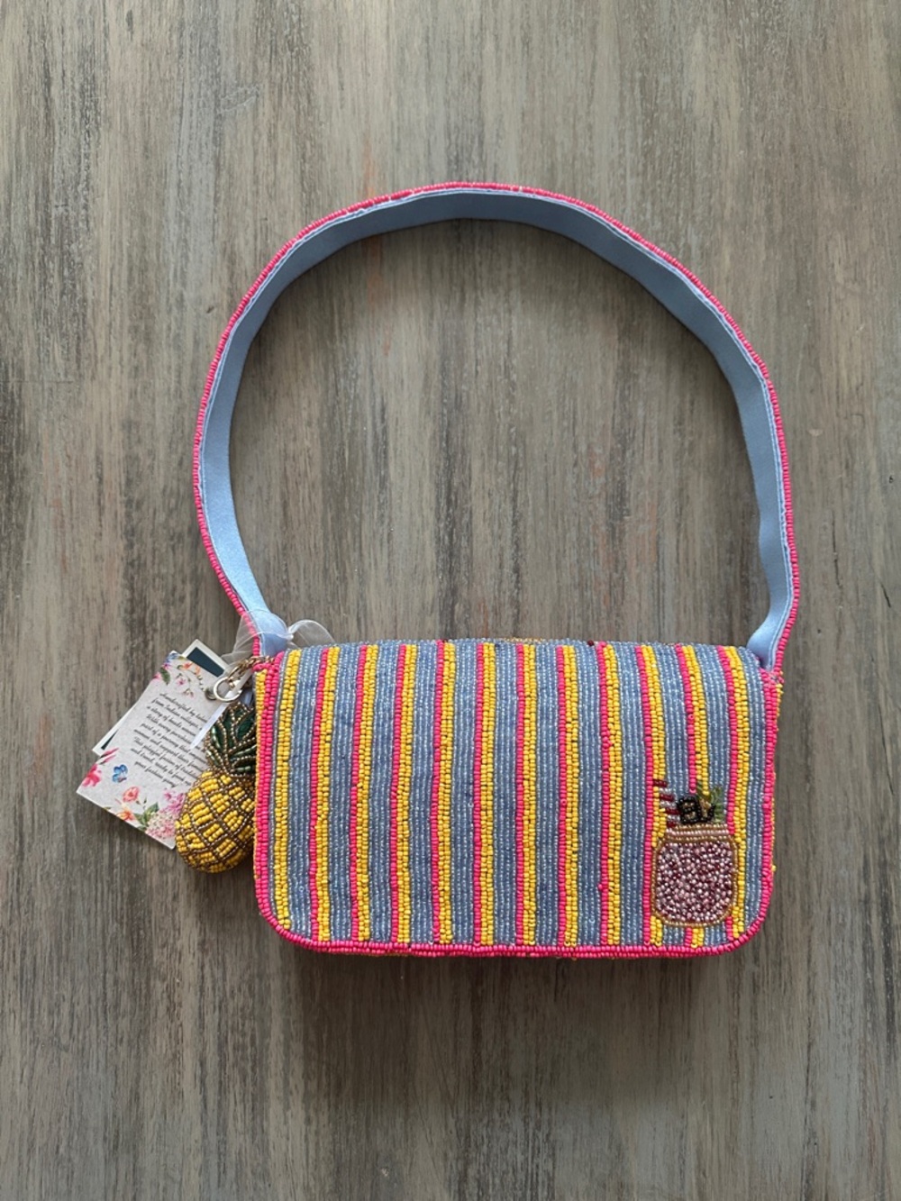 Made In India Beaded Fruit Patch Shoulder Bag - Picture 5 of 11